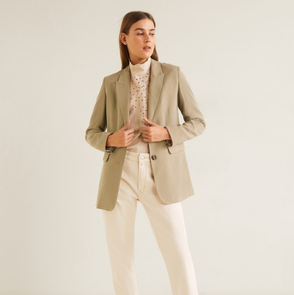 MANGO Tortoiseshell button blazer - Picture 7 of 8